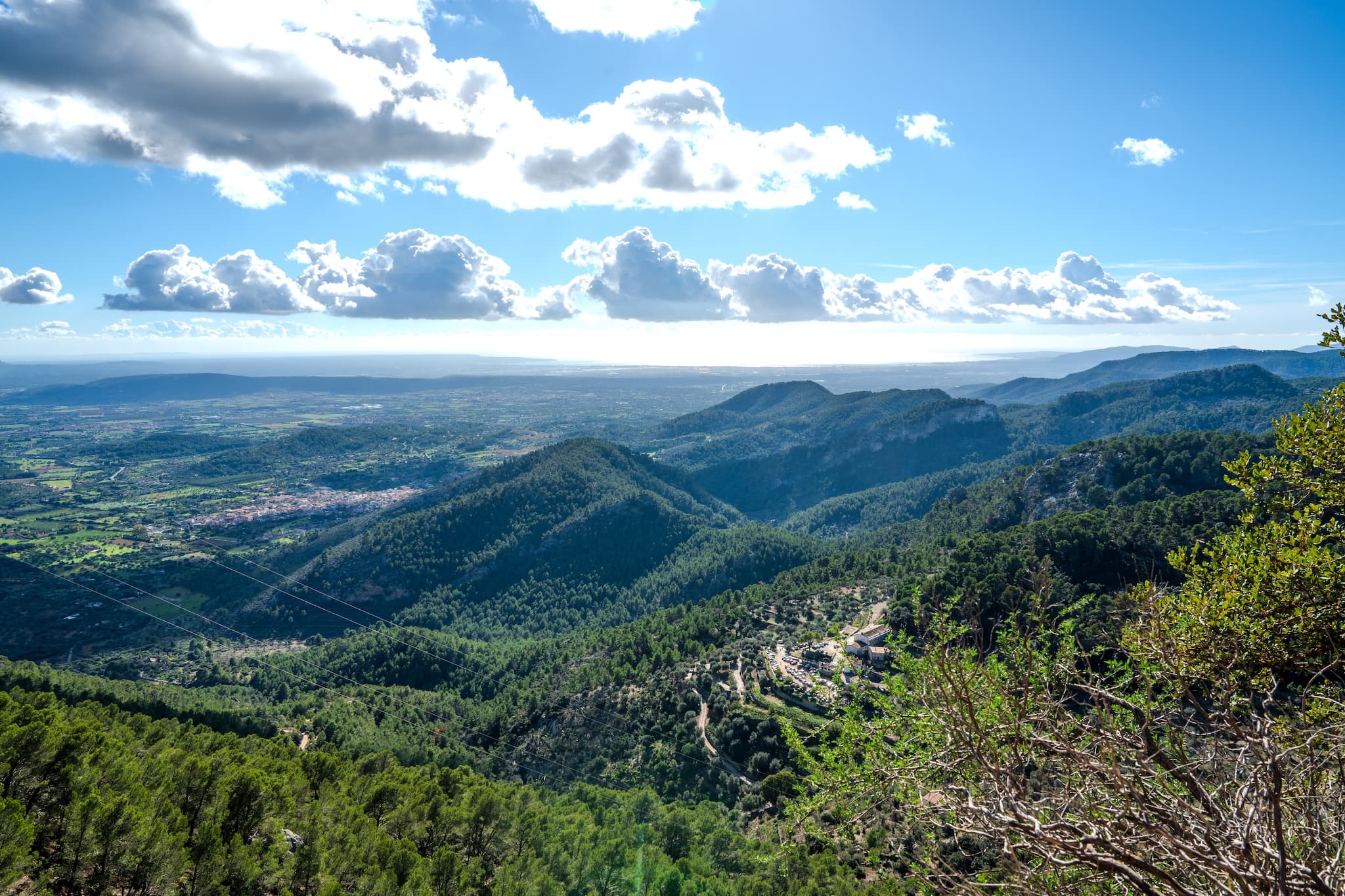 A scenic panoramic view from Castel D'Alarò